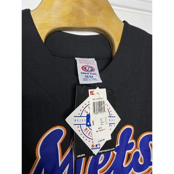True Fan Mens MLB New York Mets Carlos Beltran #15 Jersey Black Medium New - Picture 3 of 8